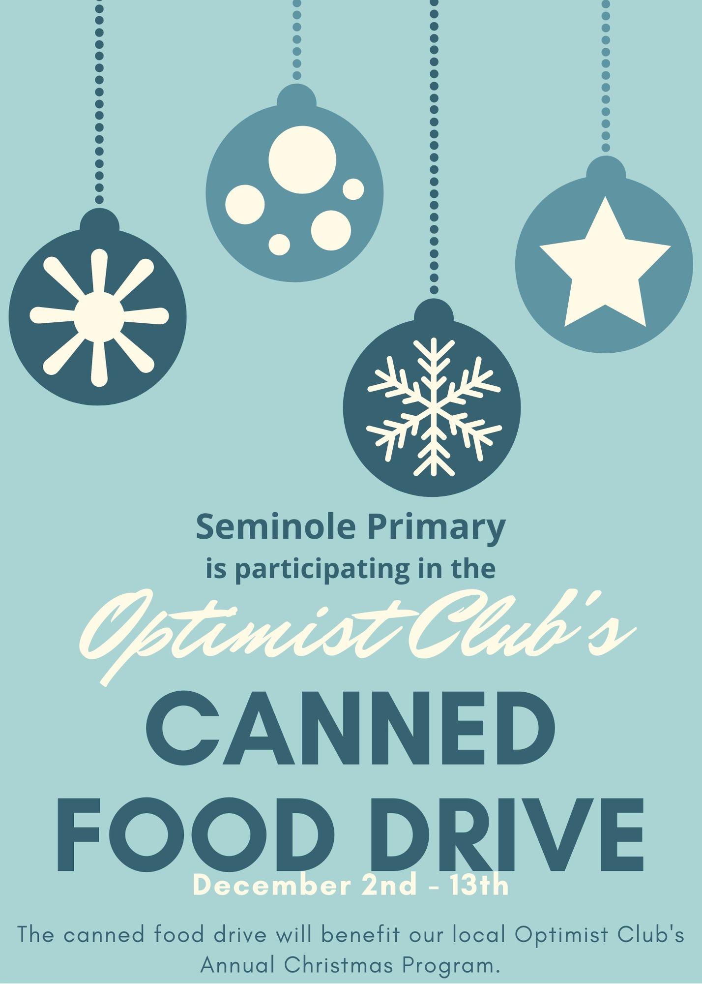 canned food drive information